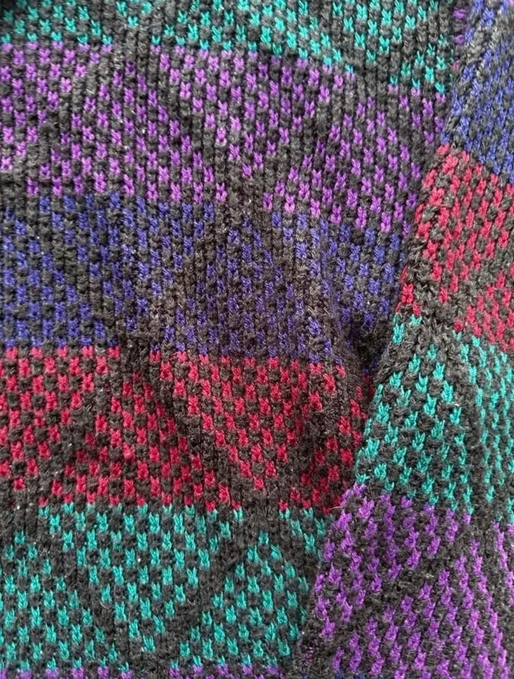 Vintage Sears Geometric Pattern Sweater - Large